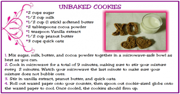 unbaked cookie recipe