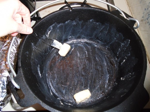 add butter to the dutch oven