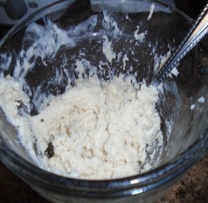 add water to make the biscuit dough