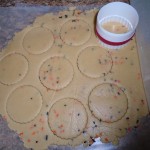 cut out round cookie shapes