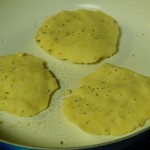 make pancake style patties from the potato mixture