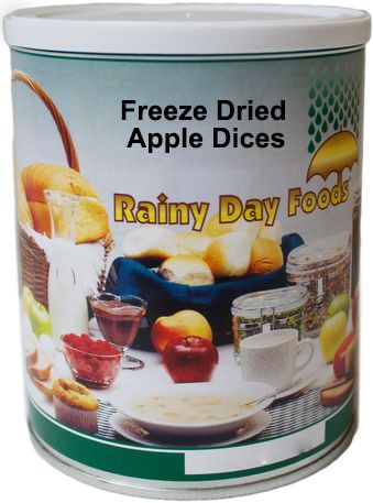 #2.5 can freeze dried apple dices 3 oz.
