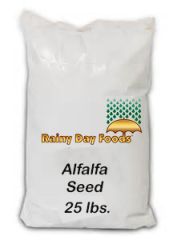 Alfalfa seed for sprouting in 25 lbs bag
