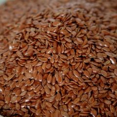 flax seed in a 50 lb. bag