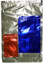 red mylar bag with zip lock