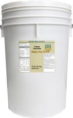 Dehydrated mashed potato granules in a 6 gallon super pail