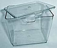 country living clear flour bin w/lid