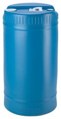 15 gallon blue water storage drum