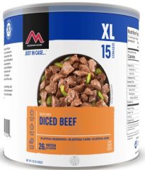 Freeze Dried Diced Beef, Case(6) #10 cans