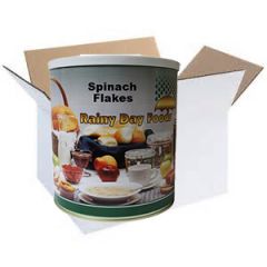 Dehydrated spinach flakes in #10 case-6 cans