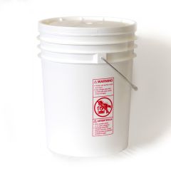 Plastic Bucket w/Gasket Lid, 5 gallon