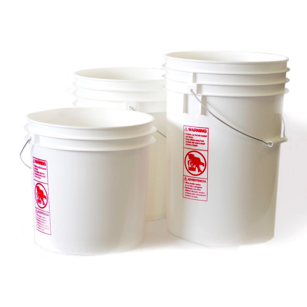 Leaktite 5 gal. 70mil Food Safe Bucket White 005GFSWH020 - The Home Depot