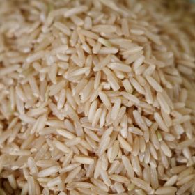 dehydrated brown rice in a 25 lb. bag