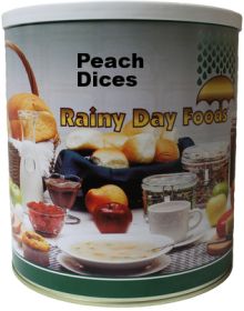 #10 can dehydrated peach dices 52 oz.