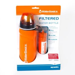 WaterBasics Filtered Water Bottle - Red Line