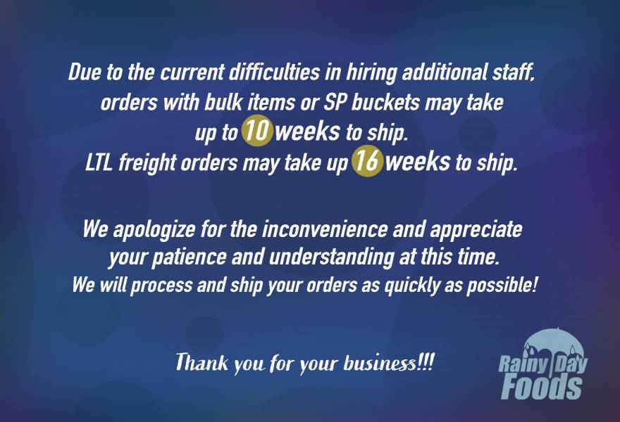 Rainy Day Foods - Food Storage - Wheat - Dehydrated & Freeze ...