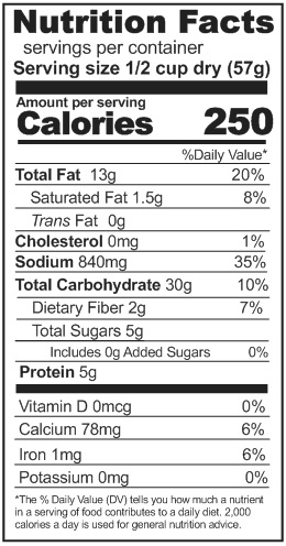 bacon potato chowder nutrition